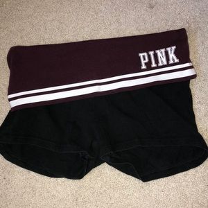 PINK Maroon/Black Shorts